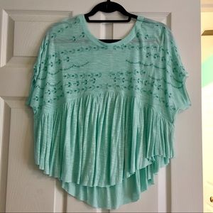 Free People flowy aqua color top